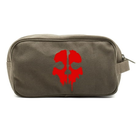Call of Duty Ghost Skull Logo Dual Two Compartment Travel Toiletry Dopp Kit (Best Cod Ghosts Loadout)