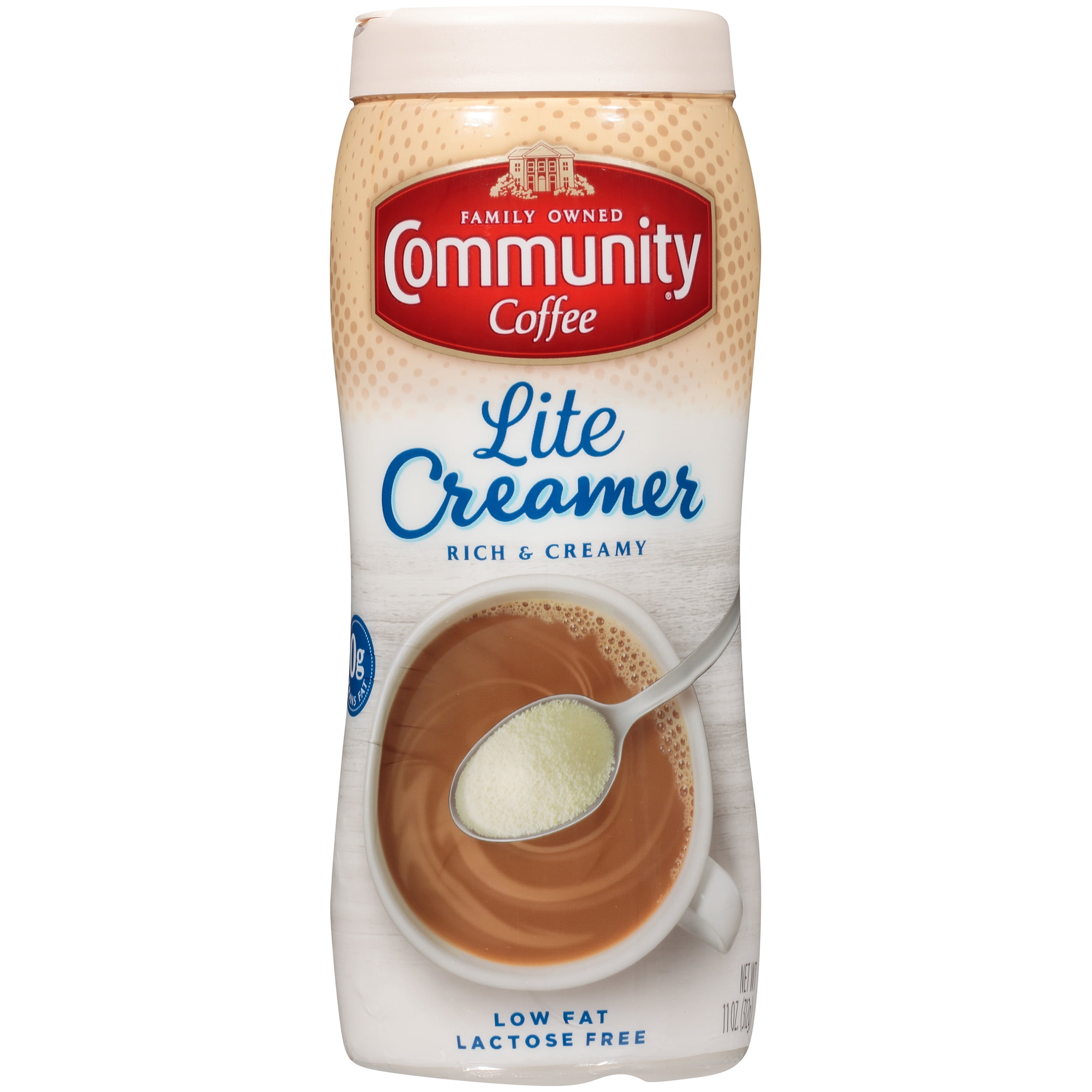 Community Coffee Lite Creamer Canister, NonDiary, 11 Oz