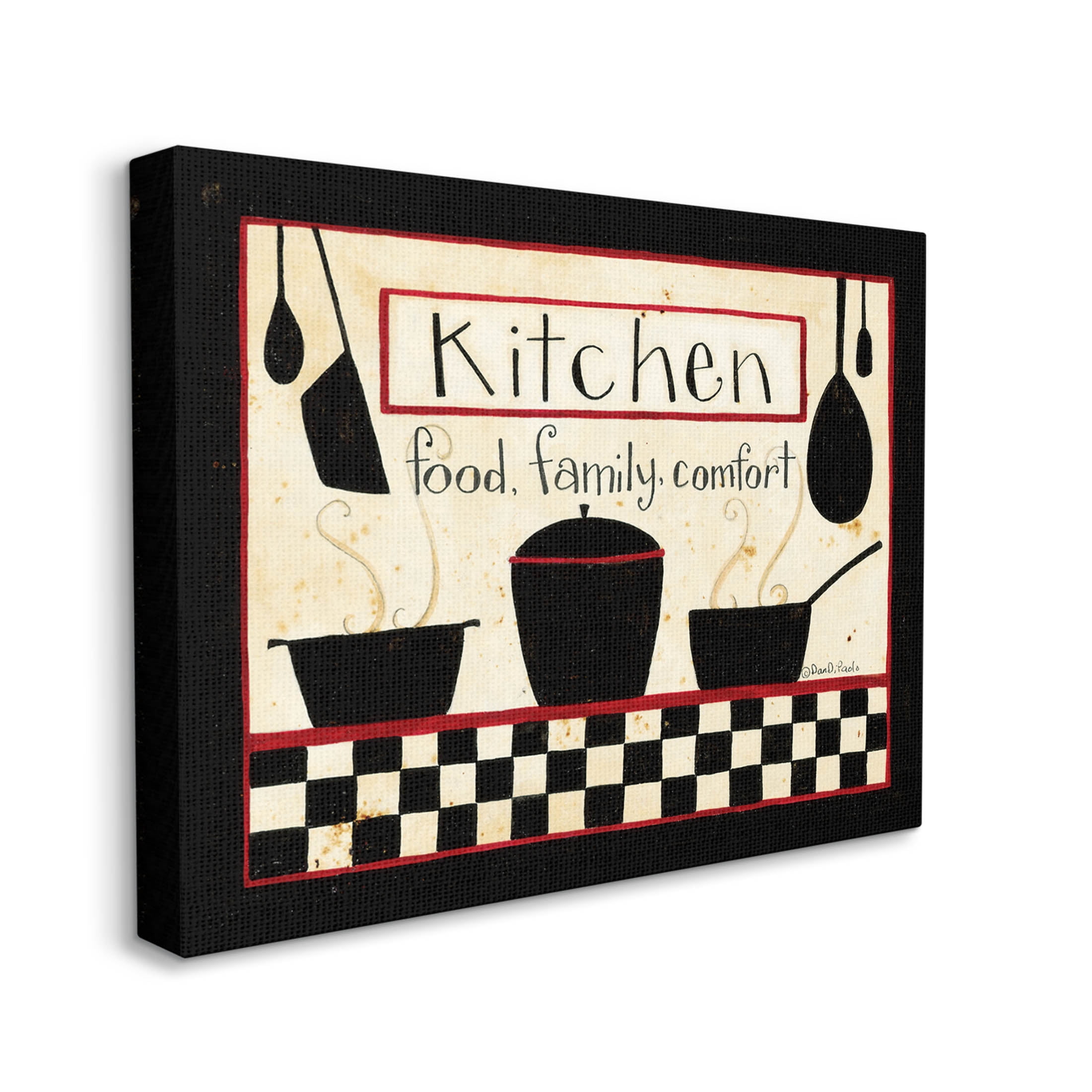 Kitchen Food Family Comfort Patterned Food & Beverage Graphic Art Gallery Wrapped Canvas Print Wall Art