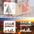 thumbnail image 5 of Plantilla de Navidad, 8 piezas, plantilla de pintura de plástico reutilizable pequeña para diario de balas, álbumes de recortes, manualidades para hacer tarjetas, decoración de Navidad, regalo de Navidad para niños brillar Electrónica, 5 of 5