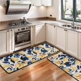 thumbnail image 3 of Kitchen Rugs Sets Of 2,Yellow Lemon Fruit Leaves Beige Pattern Anti Fatigue Kitchen Mat Rugs Non Slip Washable,Decorative Kitchen Floor Mats for Kitchen,Sink,Laundry,17"x47"+17"x47", 3 of 5