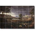 thumbnail image 1 of Ceramic Tile Mural-Nicholas Poussin Landscapes Painting 390. 36" w x 24" h using (24) 6 x 6 ceramic tiles, 1 of 3