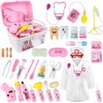 thumbnail image 1 of Doctor Kit, 35 Pack Kids Dentist Surgeon Vet Medical Kit With Light And Sound, 1 of 5