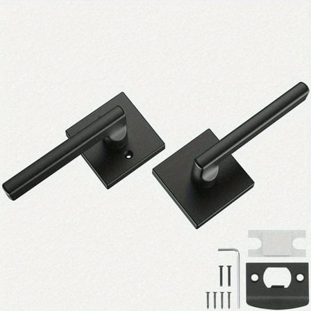 Passage Door Handles 1Pack Matte Black Door Lever Interior NonLatching