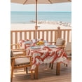thumbnail image 2 of Outdoor Tablecloth with Umbrella Hole for Patio/Picnic/Party/Camping, Coastal Lobster Waterproof Table Cloth Rectangle Table Cover Washable, Summer Beach Ocean Marinelifes Red Brown (54"x 80"), 2 of 8