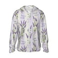thumbnail image 2 of Lsque Lavender Flowers UPF 50+ Lightweight Sun Protection Men's Women's Long Sleeve Shirt, Hoodie Performance -3X-Large, 2 of 9