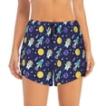 thumbnail image 3 of Uemuo Astronaut Corgi Pattern Women's Athletic Shorts High Waisted Running Shorts with Liner Pockets Gym Elastic Workout Shorts-X-Large, 3 of 9