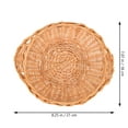 thumbnail image 2 of Raindrops Brown Synthetic Wicker Woven Basket for Home Use Perfect as Fruit Snacks Bread Holder 12.5x8x5 inches, 2 of 8