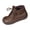 Coffee, variant on Coffee Ladies Round Toe Lace Up Boots Flat Ankle Casual Comfortable Spring Womens Shoes