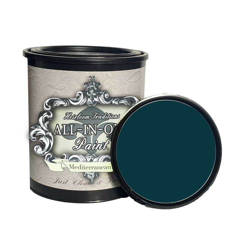 ALL-IN-ONE Paint, 2 Quart Cabinet Paint Bundle and Kit, Mediterranean (Blue  Teal) 