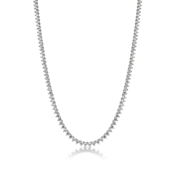SERAFINA Lab White Sapphire Tennis Necklace