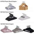 thumbnail image 2 of SONGMY 100 PCS Non-slip Clothes Hangers, Black Plastic Hangers Space Saving Home Organization, Wardrobe Hangers, 2 of 10
