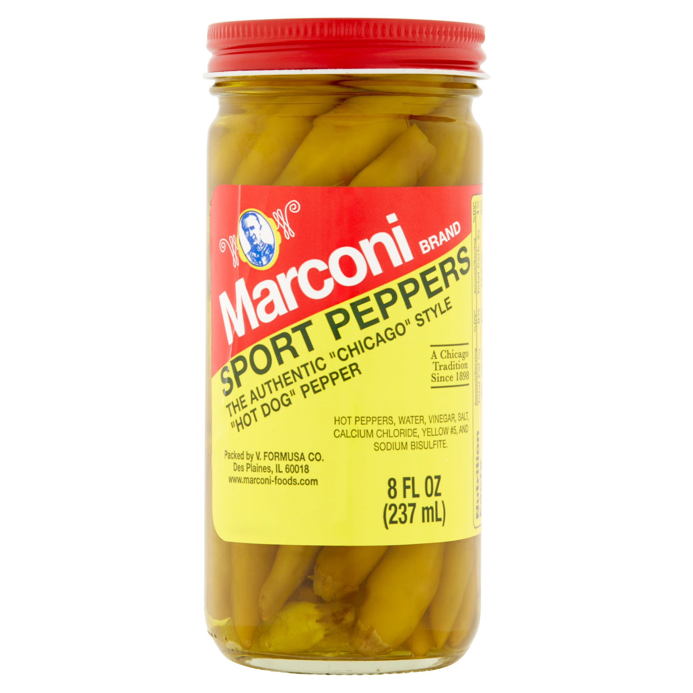 Marconi Sport Peppers, 8 fl oz (Pack of 6)