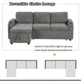 thumbnail image 5 of Harper & Bright Designs L-Shaped Pull Out Sleeper Sofa Sectional w/Storage Chaise, 2 Cup Holders & USB Ports, Convertible Modern Couch Bed for Living Room, 83.5" Gray, 5 of 20