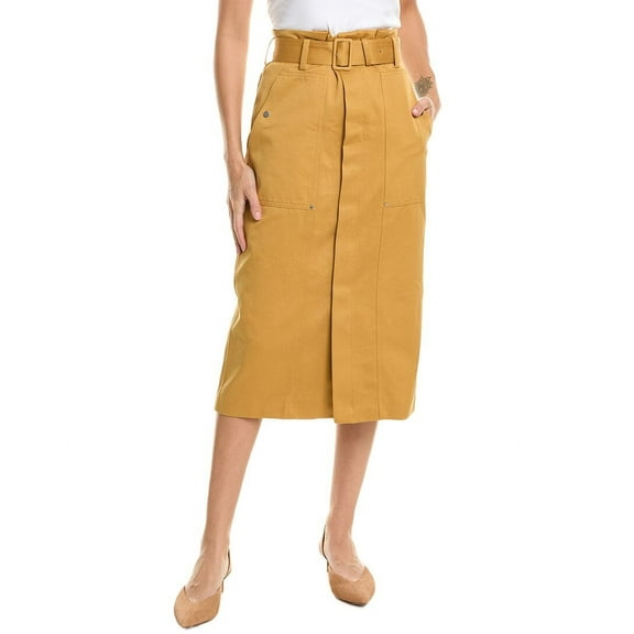 A.L.C. womens  Maia Midi Skirt, 2, Gold