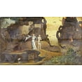 thumbnail image 2 of Bosch, Hieronymus 24x16 Gold Ornate Wood Framed with Double Matting Museum Art Print Titled - An Angel With a Soul at The Edge of Hell, 2 of 4