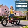 thumbnail image 4 of MOONCOOL All-Terrain Folding Electric Tricycle for Adults, 1100w Motor 48V 14.5Ah Battery,7-Speed 20" x 4.0" Fat Tire 3 Wheel Electric Bike , 25-60 miles, 4 of 13