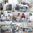 thumbnail image 6 of Navy Blue Grey Duvet Cover Set,Modern Oil Painted Abstract Art Aesthetics Soft Duvet Cover California King Bedding Set 4 Pieces,1 Quiltcover and 2 Pillowcases with Zipper,1 Bed Sheet for All Seasons, 6 of 9