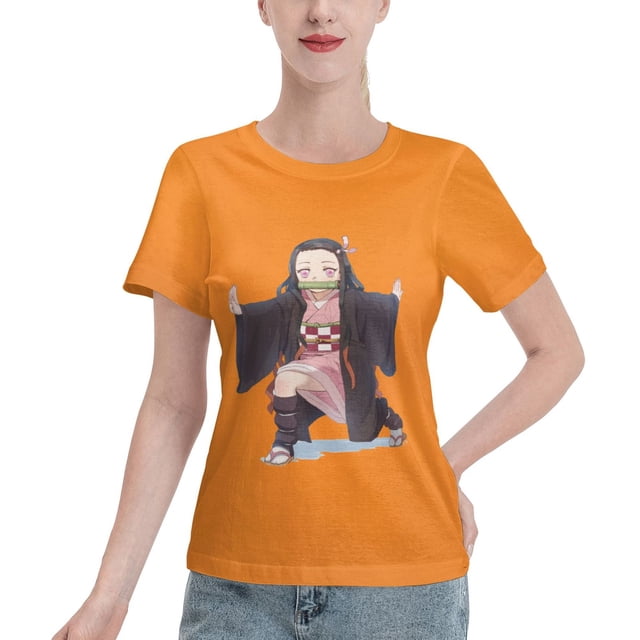 Women's Basic Short Sleeve T-Shirt Demon Slayer Blade Nidouzi