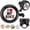 Black, variant on Unbranded I Love My Bike Bicycle Bell Aluminum Alloy Bike Bells Ring Round Pink Loud Sound Cycling Handlebars Bells with 4Pcs Resin Stickers