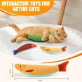 thumbnail image 3 of Enkarl Cat Toys 4 Pack Catnip Saury Fish Toys for Bored Indoor Cats Soft Plush Kitten Toy with Crinkle Sound Interactive Chew Cute Toys for All Breeds, 3 of 11