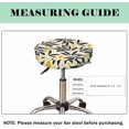 thumbnail image 4 of Velvet Bar Stool Covers Round Stool Cushion Covers Stool Chair Covers Barstool Covers Slipcovers, Stretchy & Elastic Edge Soft Fabric Machine Washable, Dia 13 Inch, Abstract Art Leaf Yellow, 4 of 6