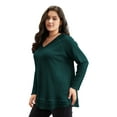 thumbnail image 6 of SWQZVT Sweatshirts for Women Plus Size Long Sleeve Tunic Tops Fall Casual Waffle Shirts Loose Oversize Blouses for Winter Clothes, 6 of 7