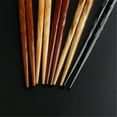 thumbnail image 3 of Dengmore Reusable Chopsticks Japanese Natural Wooden Classic Style 5 Pairs Lightweight Hand-Carved Safe Chop Sticks 8.8 Inch/22.5cm Gift Set, 3 of 7