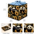 thumbnail image 3 of Panda Sunflower Foldable Toy Box with Handle, 10.8"x10.5"x10.6", Large Capacity Storage Bins, Storage Cubes, Storage Baskets, 3 of 6