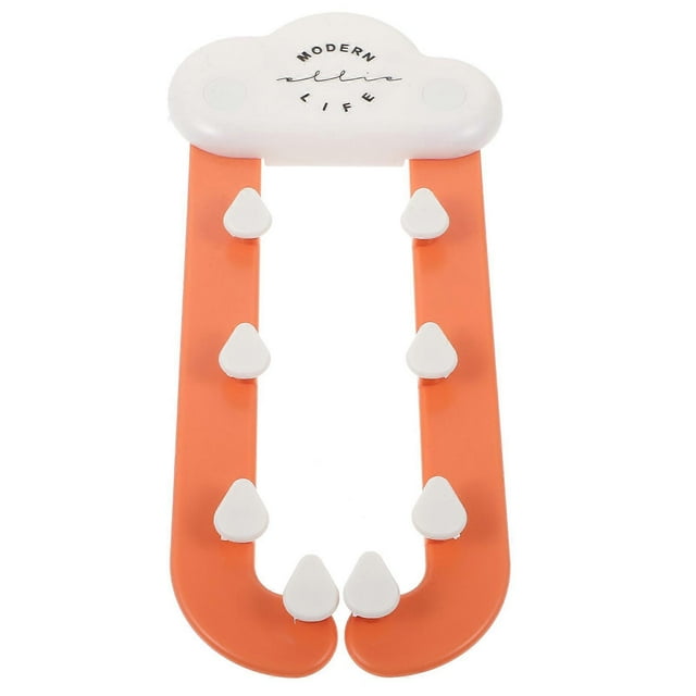 Plastic Sink Strainer Rack Orange for Kitchen Sink with No-Trace Installation