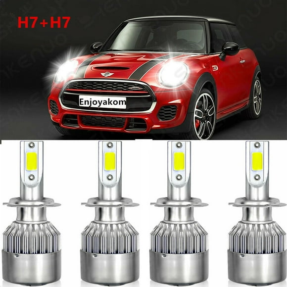 4pcs H7 LED Headlight Bulbs H7 High/Low Beam For Mazda CX-7 2007-2012 6000K Xenon White
