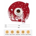 thumbnail image 6 of 15 Inch Round Placemats Set of 4, Christmas Red Non Slip Heat Insulation PP Table Mats, White Xmas Tree Elk Winter Snowflake Washable Place Mats for Kitchen Dining Party Table Decor, 6 of 7