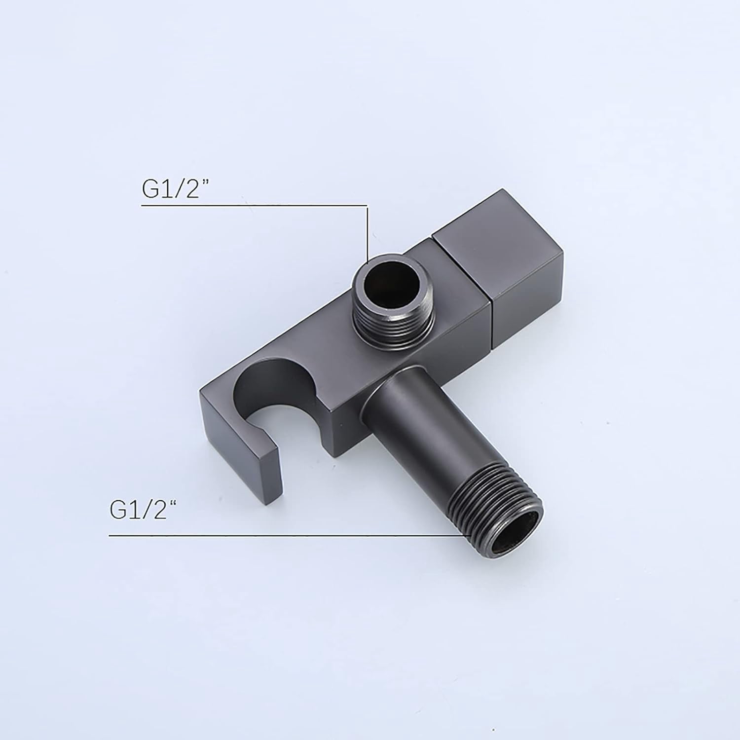 Handheld Bidet Sprayer for Toilet, Wall Mounted Gray Bathroom Cloth Diaper Sprayer Set with Single Cold Water, Brass Toilet Bidet Sprayer Kit for Bathing Pets, Feminine Hygiene