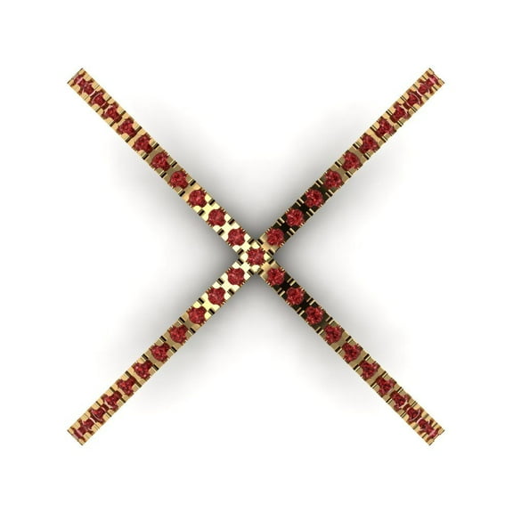 Statement Engagement Ring for Women - 0.245ct Natural Garnet in 14K Yellow Gold Promise Ring