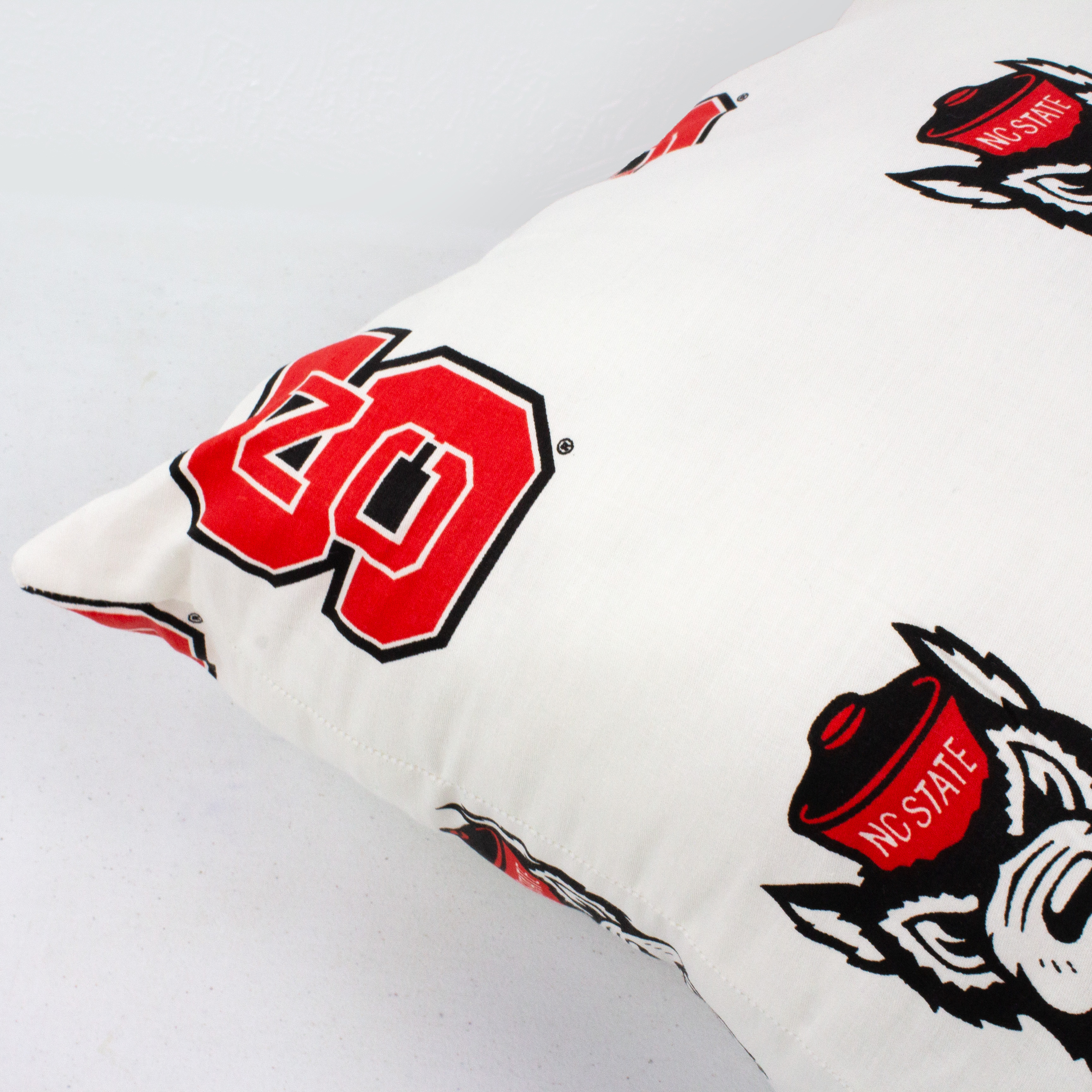 NC State Wolfpack 16" Decorative Pillow - White
