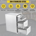 thumbnail image 2 of Accreate Outdoor Kitchen Drawers, Flush Mount Triple Access BBQ Drawers with Stainless Steel Handle, BBQ Island Drawers for Outdoor Kitchens or BBQ Island Patio Grill Station, 2 of 8