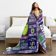 thumbnail image 5 of Pickle Blanket for Women Men, Cute Pickle Themed Design Printed Throw Blankets for Teens Adults Lap, Chair Sofa, Warm Soft Cozy Blanket, 50"x 60", 5 of 6
