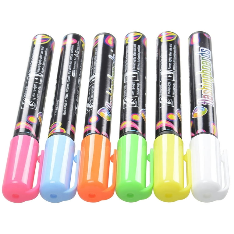 FlashingBoards Fluorescent Marker Pen 6 Colors/Set for LED Writing Menu  Board (B10100006-01)