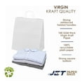thumbnail image 6 of Jet Paper Bags [25 PCS] 15" x 10" x 15.75"H White Virgin Kraft Paper Shopping Bag with Twisted Handles for Gift, Cargo, Large, Wedding, Party Favor, Thank You and More -Juna, 6 of 9