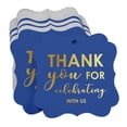 thumbnail image 3 of Inkdotpot Real Gold Foil Thank You For Celebrating With Us Bridal Shower-Baby Shower-Retirement-Wedding-Birthday Tags Favor Bracket Shape Hang Pack Of 50 Paper Tags, 3 of 7