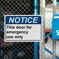 thumbnail image 6 of Emergency Use Only Door Sign, Industrial Exit Emergency Fire Sign 8"x12" UV Resistant for Indoor Outdoor Workplace, 6 of 7