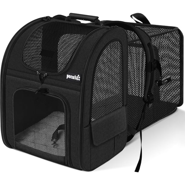 Mochila transportadora de mascotas Pecute expandible para gatos y perros, 8 kg
