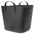 thumbnail image 2 of Exlonjet Flexible Tub Basket 25 Liter/6.6 Gallon Plastic Multifunction Storage Tote Bin with Handles, Black (6 Pack), 2 of 9