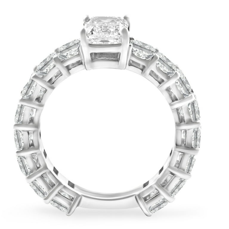 Vivid Jewel Timeless Ct Emerald Cut Diamond Ring Lab Created