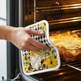 thumbnail image 3 of Yellow Sunflower Pot Holders for Kitchen Heatproof Potholder, 4 Pack Spring Summer Bee Gnomes Black Plaid Hot Pads Multipurpose Oven Pads Cloth Potholders Trivet for Cooking and Baking, 3 of 8