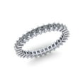 thumbnail image 2 of Natural 1.25Ct Princess Cut Diamond Shared Prong Women's Anniversary Wedding Eternity Band Ring Solid 14k White Gold H SI2, 2 of 3