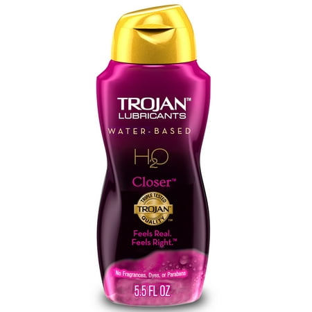 TROJAN Lubricants Water Based H2O Closer Personal Lubricant, 5.5