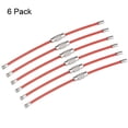 thumbnail image 2 of Unique Bargains 90mm Length PVC Coated Stainless Steel Keyring Loop Cable Red 6 Count, 2 of 6