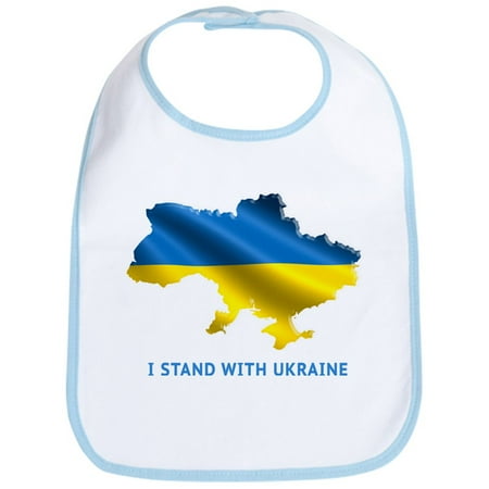

CafePress - I Stand With Ukraine Flag Ukrainian Pride - Cute Cotton Cloth Baby Bib Toddler Bib