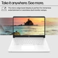 thumbnail image 5 of HP 14" Laptop Slim & Light, 1 Year Microsoft Office 365, Intel N-Series Processor, 4GB RAM, 64GB EMMC Storage, SD Card Reader, HDMI, School & Student, Windows 11 S (White), 5 of 6